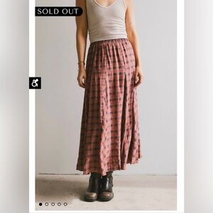 Plaid Maxi Skirt BNWT
